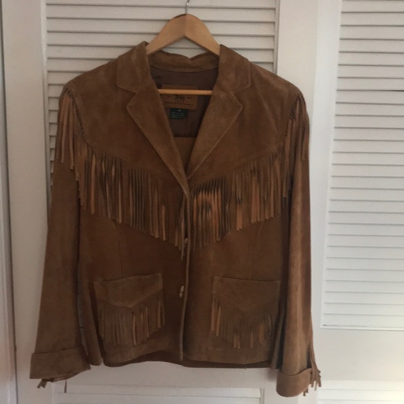 ralph lauren suede fringe jacket